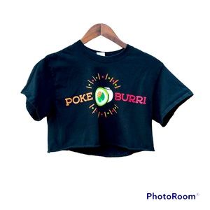 Poke Burri Tee Shirt Crop Top Raleigh Sz. Small